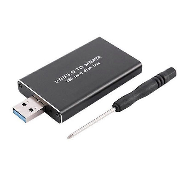 MSATA til USB USB 3.0 til MSATA SSD-kabinett USB3.0 til MSATA-deksel Harddiskadapter M2 SSD Ekstern