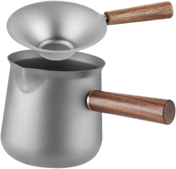 Titanium tekanne 330ml Multifunksjonell tekopp, komfyrtopp tekopp, tekanne, tefilter, camping delingskopp, tekoppsett (Ho)