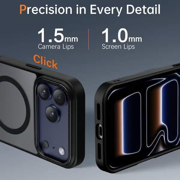 iPhone 17 Pro Max -kuori - Magsafe-huurrettu kuori – VIININPUNAINEN