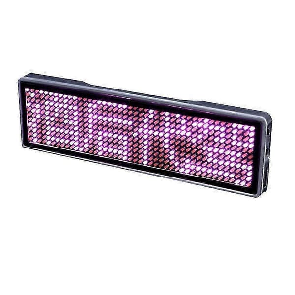 Genopladelig LED Håndholdt Underteksttavle med 8 Programtilstande til Møder, Udstillinger og Begivenheder Pink