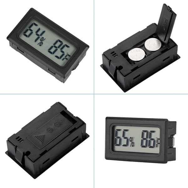 Mini Digital Termometer Hygrometer 4 stk. LCD til krybdyrterrarium fugtighedsmonitor [Ho]