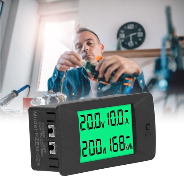 LCD digitalt display energimåler, spænding, strøm og strømforbrugsmonitor, 5-12V DC, PZEM-025