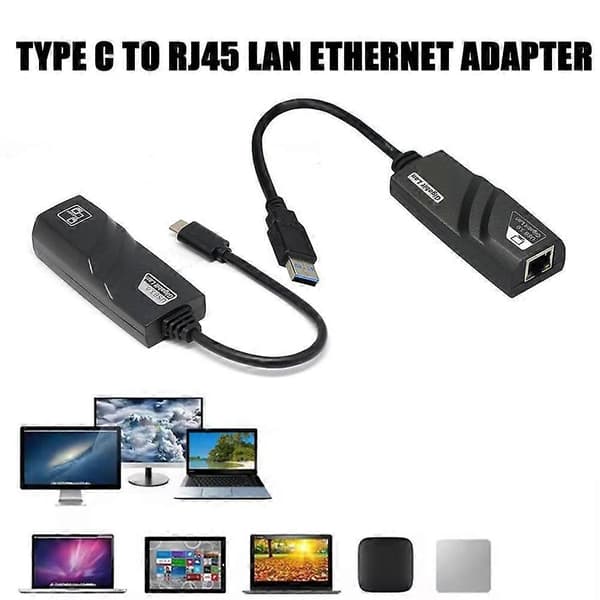 1000 Mbps Type-C USB-C til RJ45 Gigabit Ethernet LAN Netværksadapter