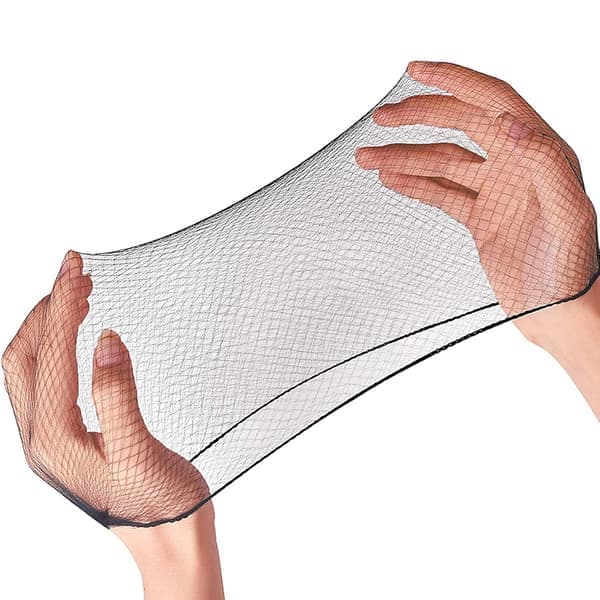 Hårnet 100 stk, 22 tommer Hårnet Elastisk Usynligt Elastisk Net til Madservice, Balletknude, Søvn, Kvinder og Paryk (100, Sort) [Ho]