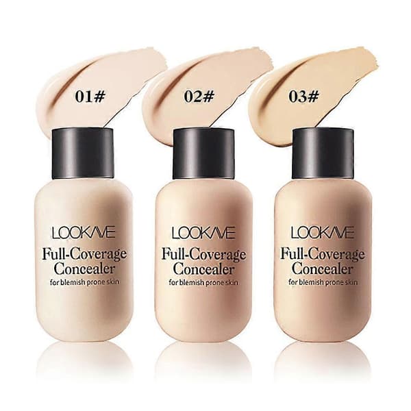 Fuld Dækning Flydende Concealer Creme Makeup 12ML Ansigtsfoundation Vandtæt Light
