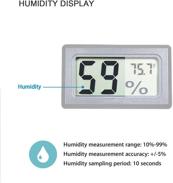 Mini Digital Termometer Hygrometer 4 stk. LCD til krybdyrterrarium fugtighedsmonitor [Ho]