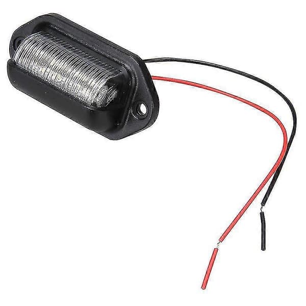 2x 12v LED nummerpladelys til bådtrailer autocamper lastbil 6000-6500k hvid