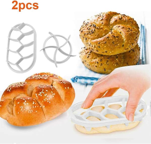 2 Stykker Plast Kakekutter Bake Brød Rullform Deigkuttersett Brødkutterverktøy Bakeverktøy og Tilbehør