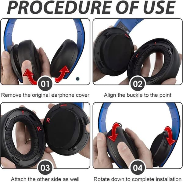 Øreputer - 2 Stykker - Minneskum - Lydisolasjon - For PS5 Pulse 3D Hodesett - Svart