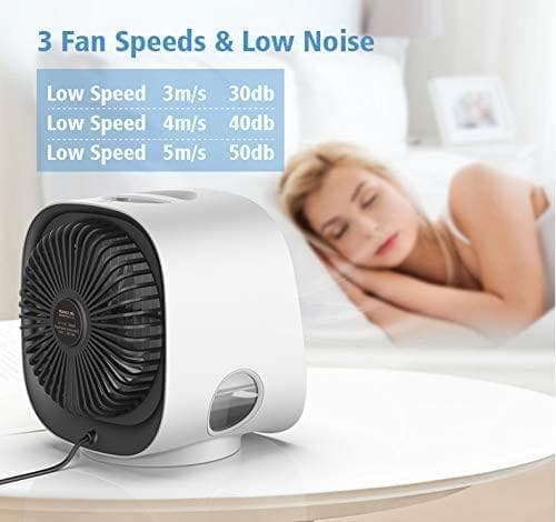 Moderne Mini Luftkøler USB AC / Ventilator Luftfugter - Grøn Grøn