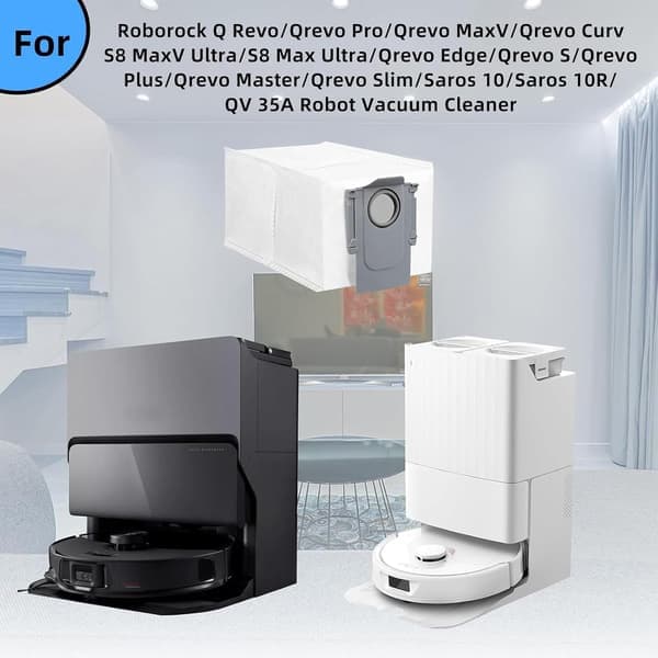 8-pakning støvsugerposer til Roborock Qrevo(Ho)