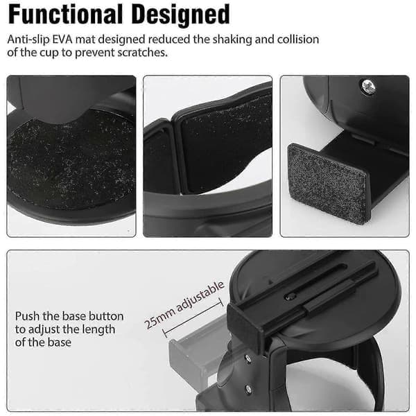 stk Bilkoppholder Bil Luftventil Koppholder Bil Drikkeholder Justerbar Ventilasjon Koppholder[C]