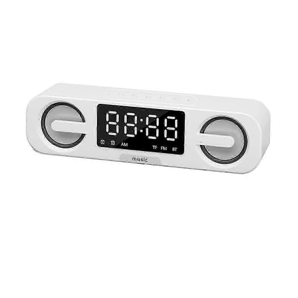 Smart Clock Bluetooth-højttaler, LED HD-spejl, FM-radiofunktion, multifunktionel afspilning Bluetooth-lyd