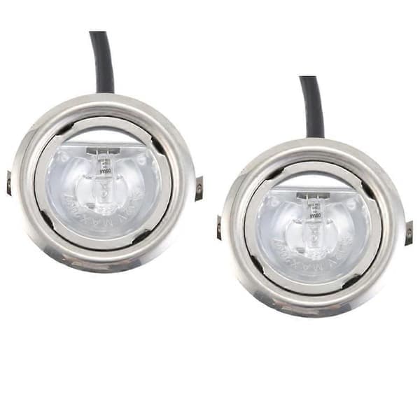 2 STK 20W Halogenpære til emhætte 65mm Klart Glas 12V AC til emhætte og ventilationsbelysning Sølv