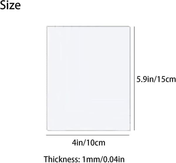 10 stk. akrylplader 1 mm - transparente plexiglasplader til hobby