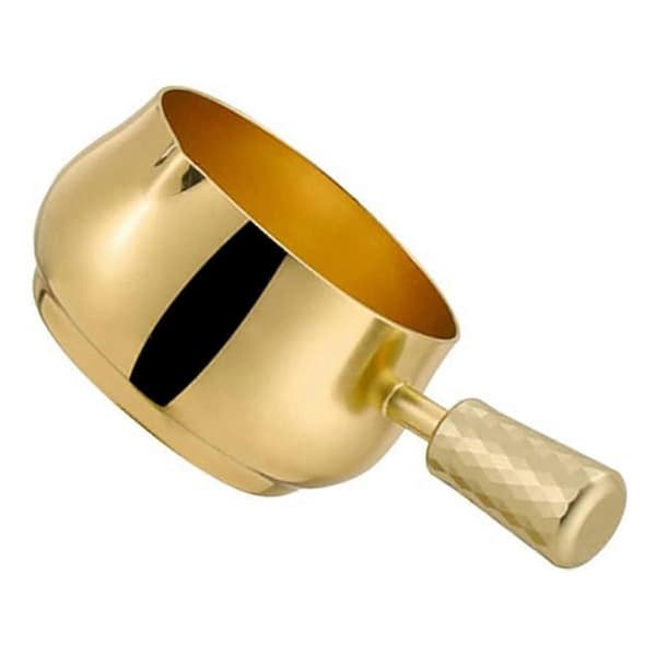 Sovsekop i rustfrit stål, båd, sovsdispenser sovsekop med håndtag til opvarmning af saucer, mælk