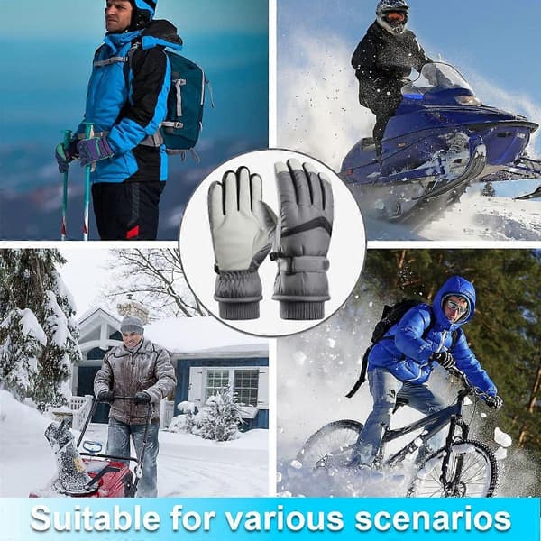 Skihansker, snøhansker for menn, vanntette snowboardhansker for vinter, kaldt vær, ski