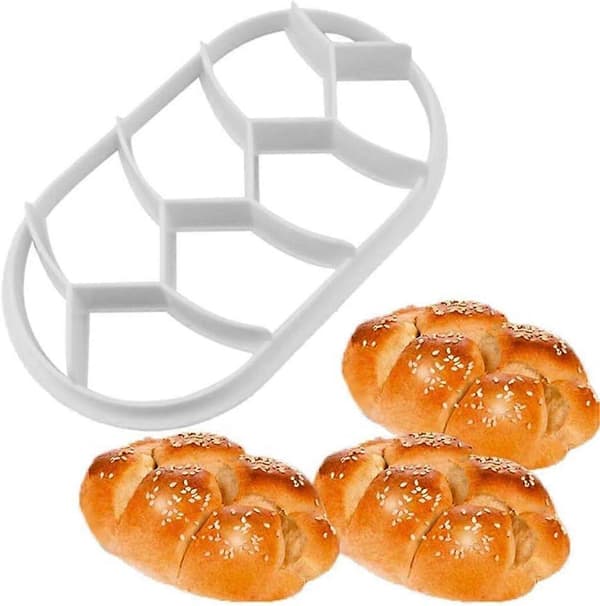 2 Stykker Plast Kakekutter Bake Brød Rullform Deigkuttersett Brødkutterverktøy Bakeverktøy og Tilbehør