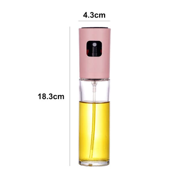 Sprayflaske i rustfrit stål, tryktype - 100 ml - plastik pink