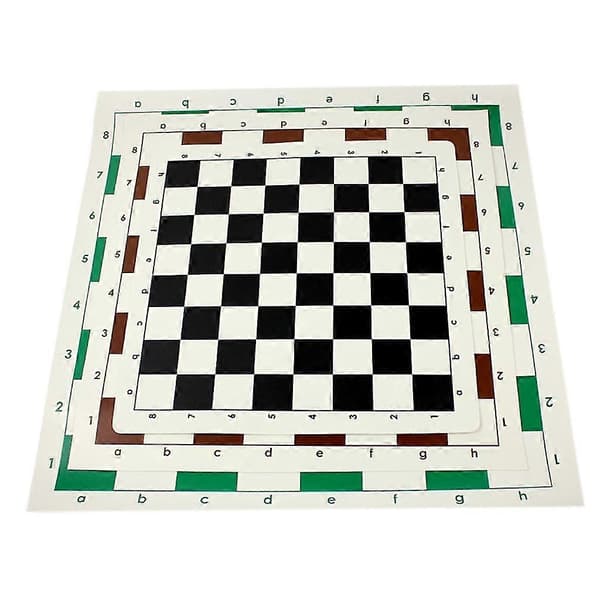 Klassiskt hopfällbart schackbräde, rullbart schackbräde, platt internationellt schackbräde TW 35cm Green