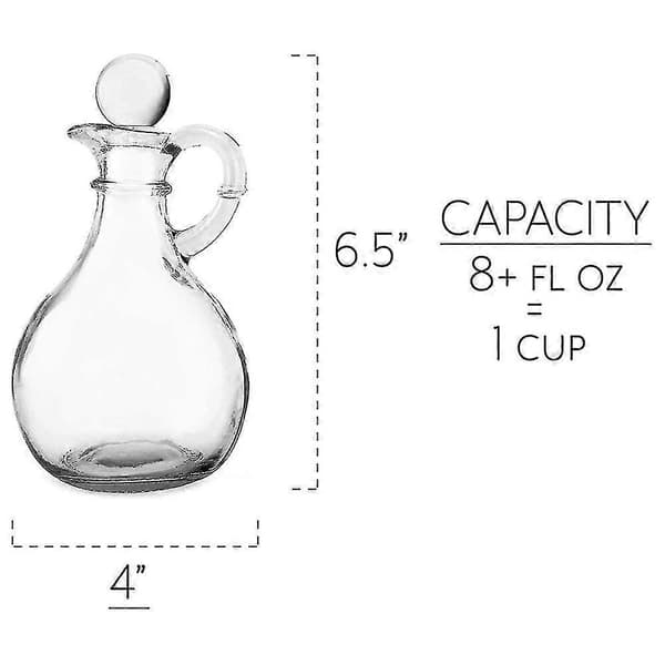 Glas Olje- och Vinägerflaskor (2-delat Set) Rund Glas Oljedispenserflaska Med Propp