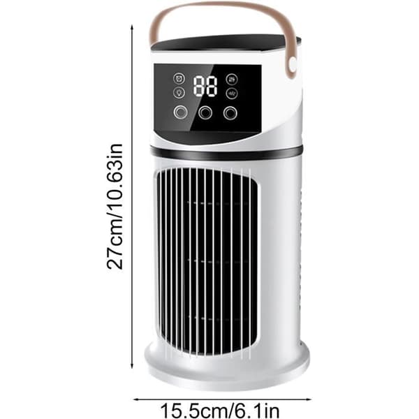 Bærbar aircondition | Luftkøler med LED-tåge - 9-trins rensende tågeenhed med lys