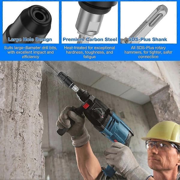 1 stk SDS Plus til SDS Max adapter for borhammer, omformer, tilbehør, slagbormaskin-adapter