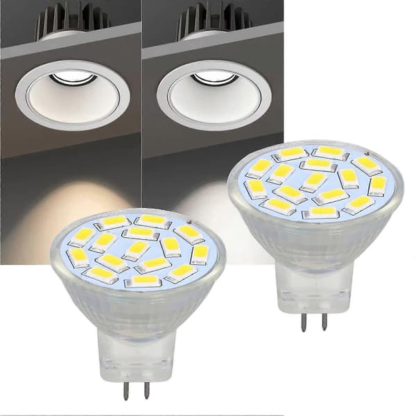 Halogenpære, 12V halogenlampeerstatning og 2-pakning MR11 halogen spotlightpære med frontglassdeksel