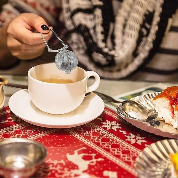 6-pak te-infuser i rustfrit stål med net og håndtag