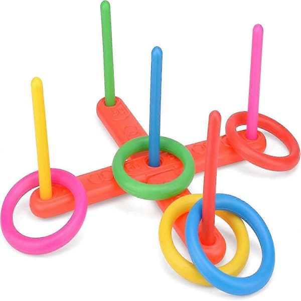 Plastik ringkastspil til børn, udendørs spilsæt