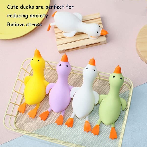 Strækbare Andelegetøj – 3 Squishy Sensorisk Fidget Legetøj til Stresslindring, til Børn og Voksne