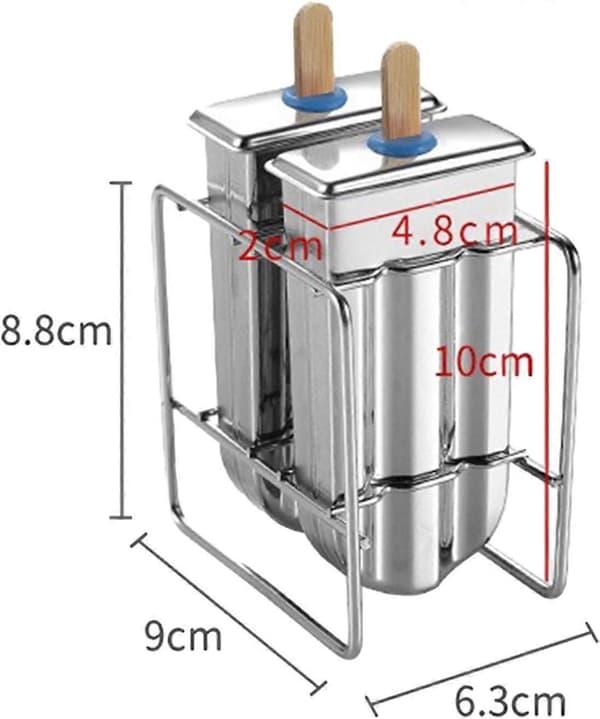 Isform, Isform, Ramme i rustfritt stål for DIY med ispinneholder