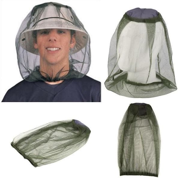 Set med 2 myggnäthattar för utomhusfiske, camping, myggskyddsutrustning