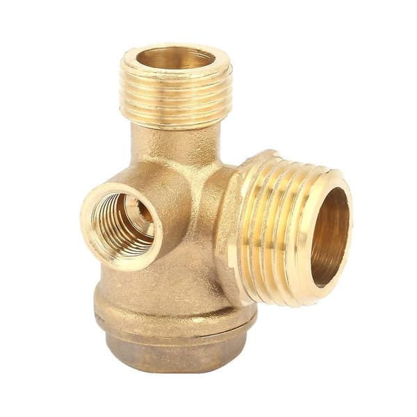 1 Trevägs kompressor backventil direktanslutning kompressor backventil, ventilport: 20mm 16mm 1[C] Gul