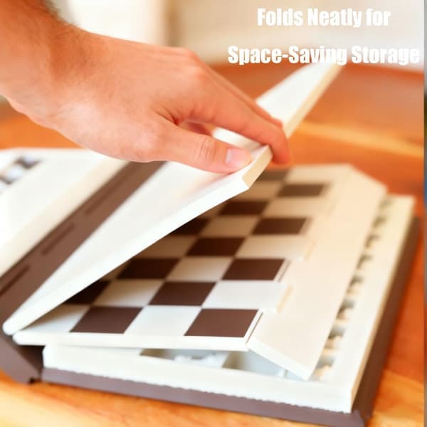 Playbook'd Chess 3D-printet bokbrettspill magnetisk sammenleggbart bærbart kompakt sett [Ho]