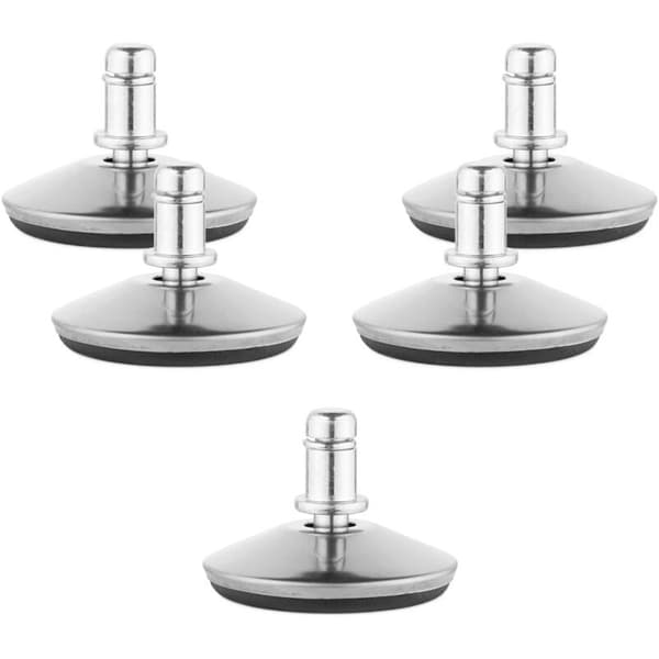 Kontorstolhjul - Sett med 5 erstatningstupper for 11/22 mm stolhjul - Fast setebase med glidere for harde gulv