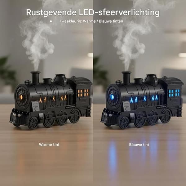 Togformet ultralyds aroma diffuser, multifunktionel luftfugter til hjemmet, soveværelset eller kontoret
