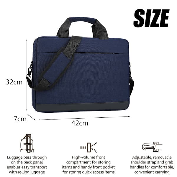Simpel laptoptaske - 15,6 tommer - Blå
