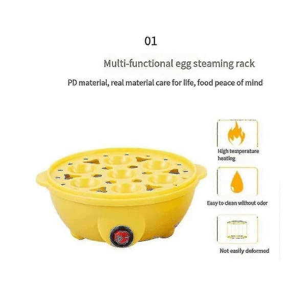 Eggekoker, 7 egg kapasitet, automatisk avstenging multifunksjonell rask eggkoker for dumpling melk Ki