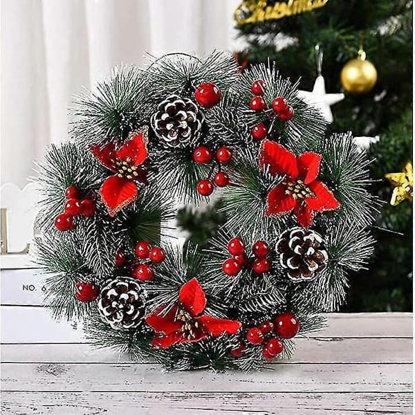 Julekrans, dørkrans juledekorasjon, 32CM