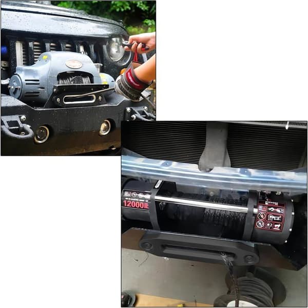 Hawse Sort Aluminium Kabelstyr til ATV/UTV Spil 2000-13000 LBS Direkte Montering Beskyttelse Kor