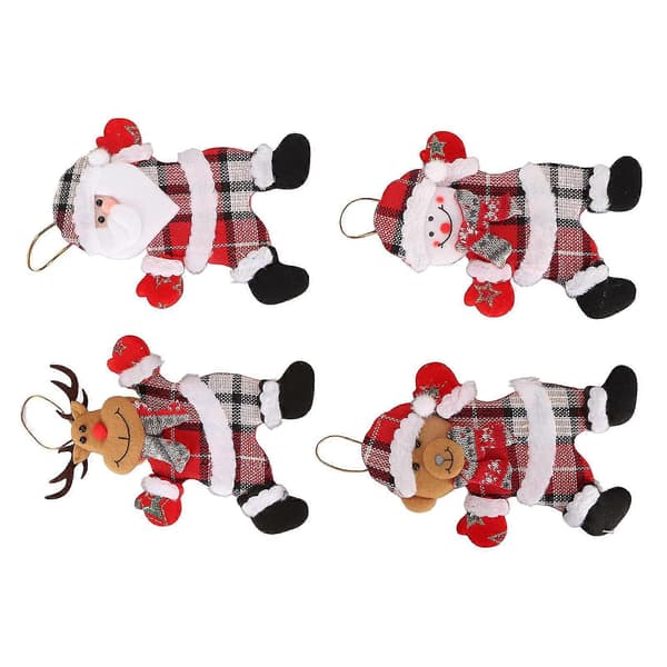 Mini Bomullsträds Ornament Festlig Heminredning för Fest 4-Pack