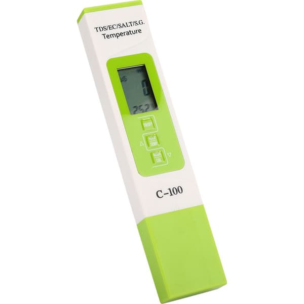 C-100 Multifunktionel 5-i-1 Salinitet TDS EC Havvand Testpen Vandkvalitetstester Detektor