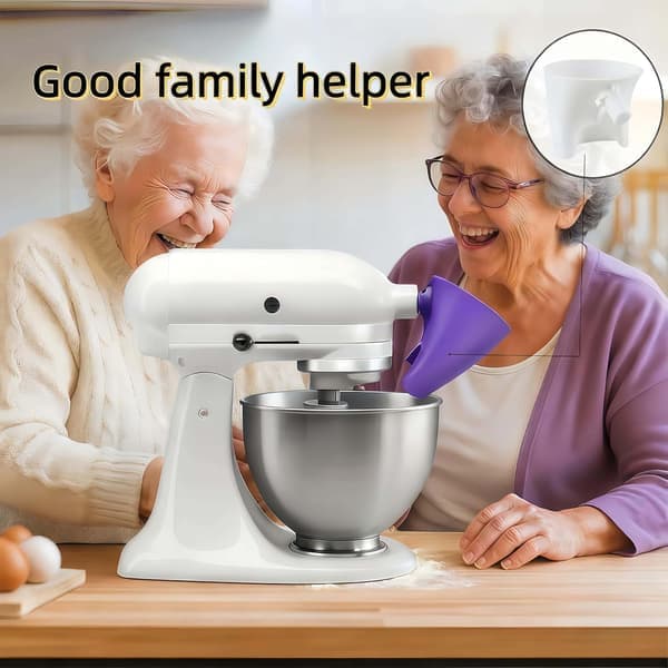 Mel-trakt for mikser 5Qt Anti-sprut tilbehør Vippehode 4.5/5 Quart Lilla [Ho]