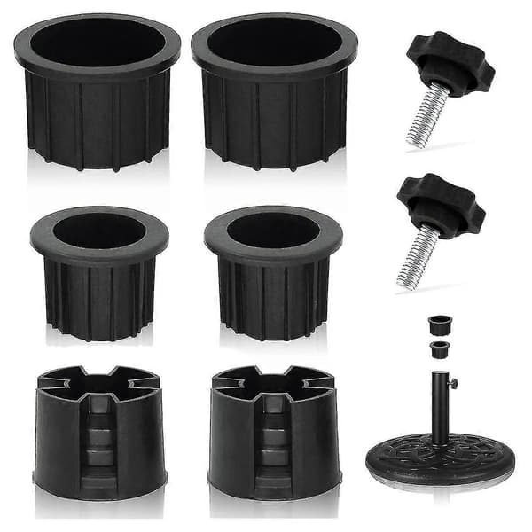8 stk. Paraplyfot Hull Ring Pluggdeksel og Hette Terrasseparaplyfot Fot Stabilisator
