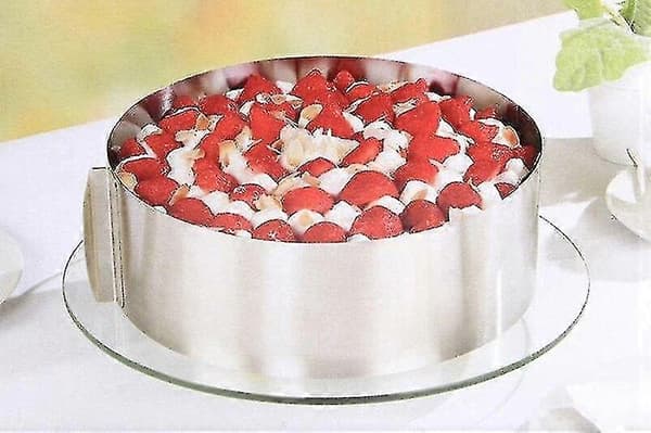 Justerbar kageform i rustfrit stål, cookie fondant mousse ring bageværktøj kageforme