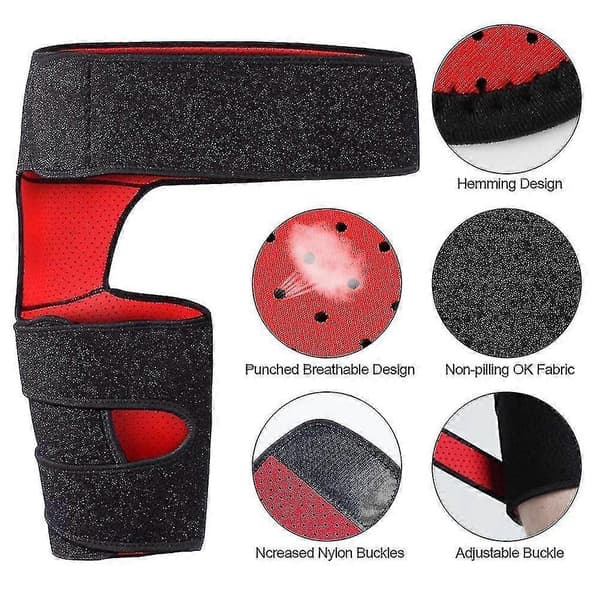 Höftstöd, ljumskstöd Sciatica Relief Wrap Lår Hamstring Kompressionsärm För Dragen Skada Ansträngning Tendinit Rehab Och Återhämtning