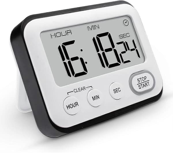 Digital Kjøkkentimer Multifunksjonell, Matlagingstimer Magnetisk Nedtelling Opptellingstimer med Stor LCD-skjerm