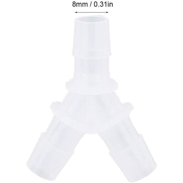 Slangkoppling - 10 st - Plast - 3-vägs Y-typ - Akvarie Luftpump - 8mm