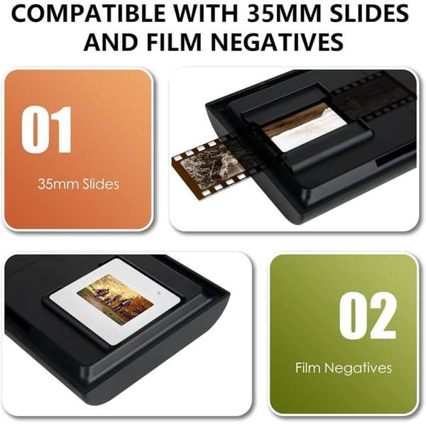 Filmscanner - 1 Stykke - Plastik - 35mm Scanning - Til Smartphone - Sort